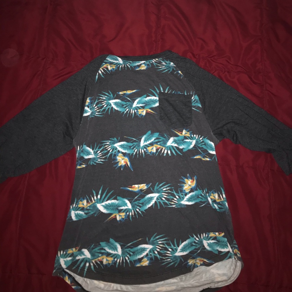 Floral baseball tee